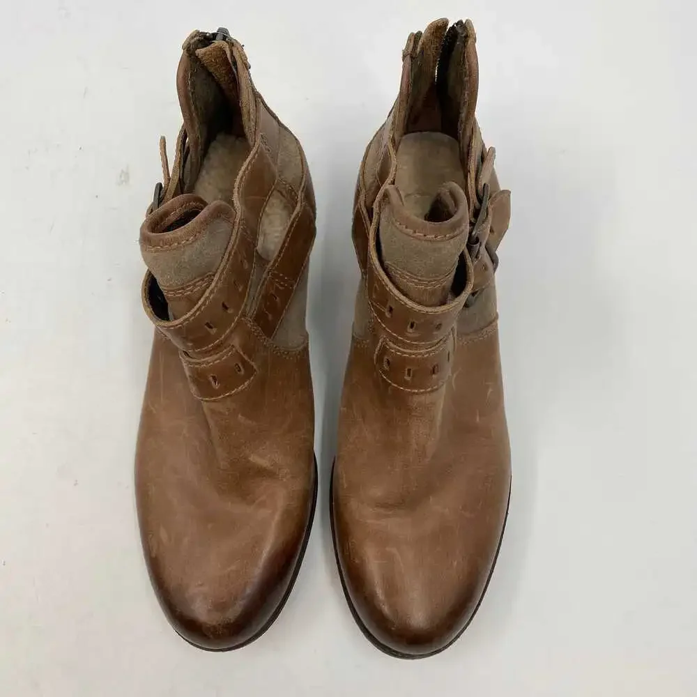 UGG Brown Leather Ankle Booties | Women’s Size 6